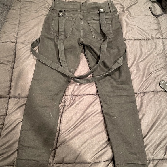 Women’s Hot Topic HT Denim Bondage Jeans w/ detachable straps - Picture 2 of 4